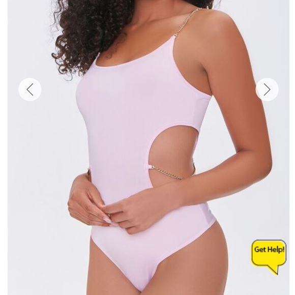 Forever 21 Light Pink Chain Bodysuit - Picture 3 of 4